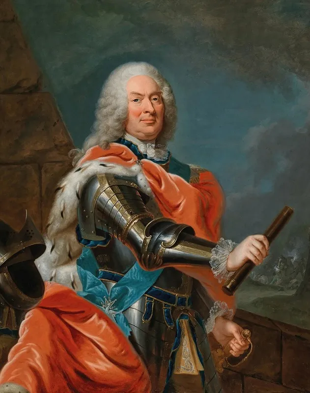 Portrait Of William Viii Landgrave Of Hessen Kassel 1682 1760 Wall Art by Johann Heinrich Tischbein the elder - High-Resolution Digital Print