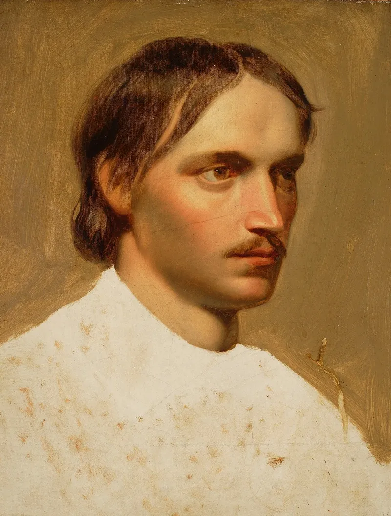 Portrait Of Wincenty Chochlik Wasilewski 1849 1897 Wall Art by Artur Grottger - High-Resolution Digital Print