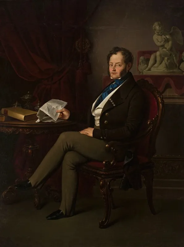 Portrait Of Wladyslaw Branicki Seated With A Letter In His Hand