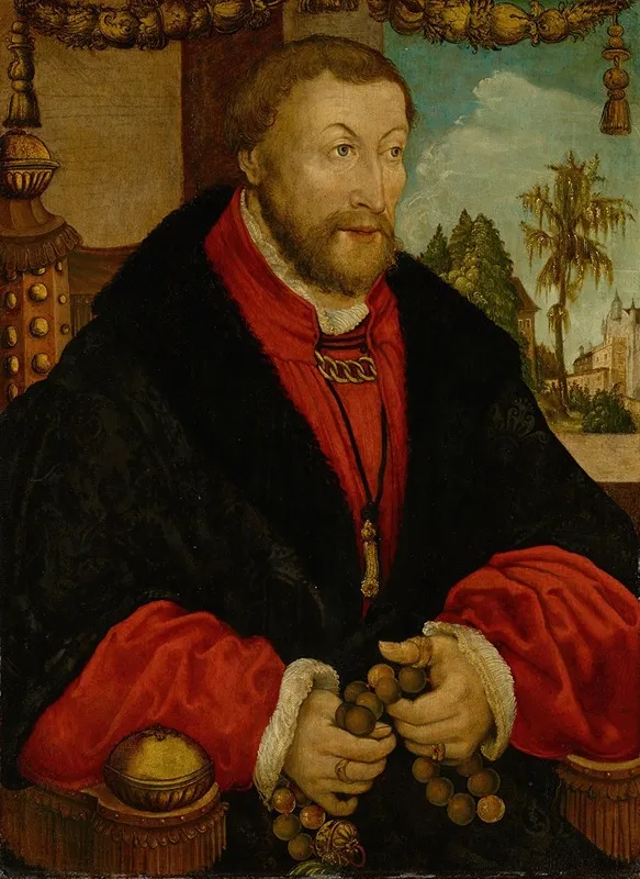 Portrait Of Wolfgang Count Palatine Wall Art by Bartolomeo Vivarini - High-Resolution Digital Print