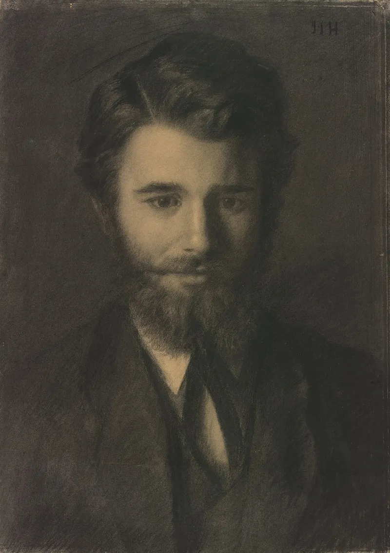 Portrait Of Zacharie Astruc 1835 1907 Wall Art by Jean-Jacques Henner - High-Resolution Digital Print