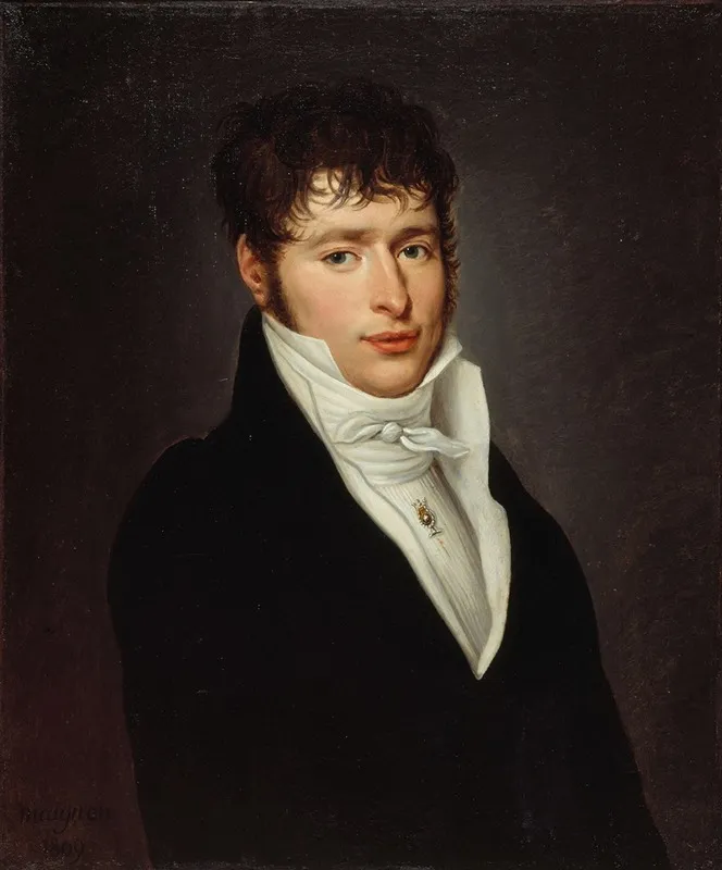 Portrait Presume De Jean Elleviou 1769 1842 Premier Chanteur A Lopera Comique Wall Art by Désiré Adelaïde Charles Maignen de Sainte-Marie - High-Resolution Digital Print
