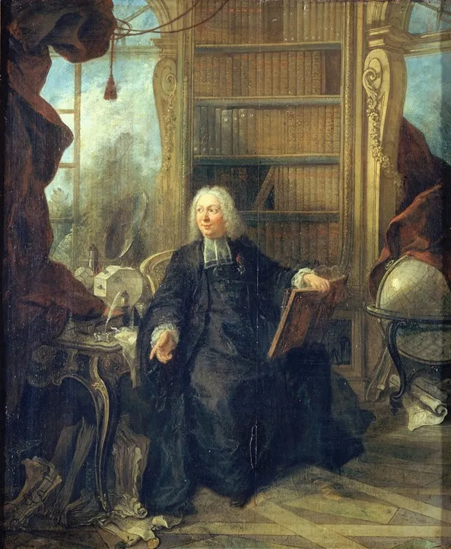 Portrait Presume De Labbe Jean Antoine Nollet 1700 1770 Wall Art by Jacques de Lajoüe - High-Resolution Digital Print