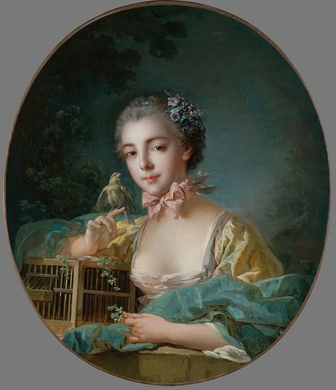 Portrait Presume De Marie Emilie Baudouin Fille Du Peintre Wall Art by François Boucher - High-Resolution Digital Print