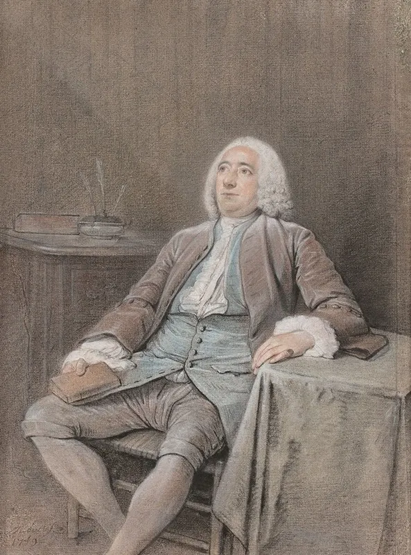 Portrait Presume Du Marquis De Reverseaux Assis Wall Art by Louis Aubert - High-Resolution Digital Print