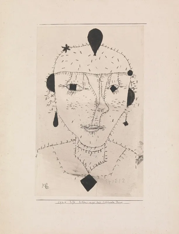 Portrait Sketch Of A Costumed Lady