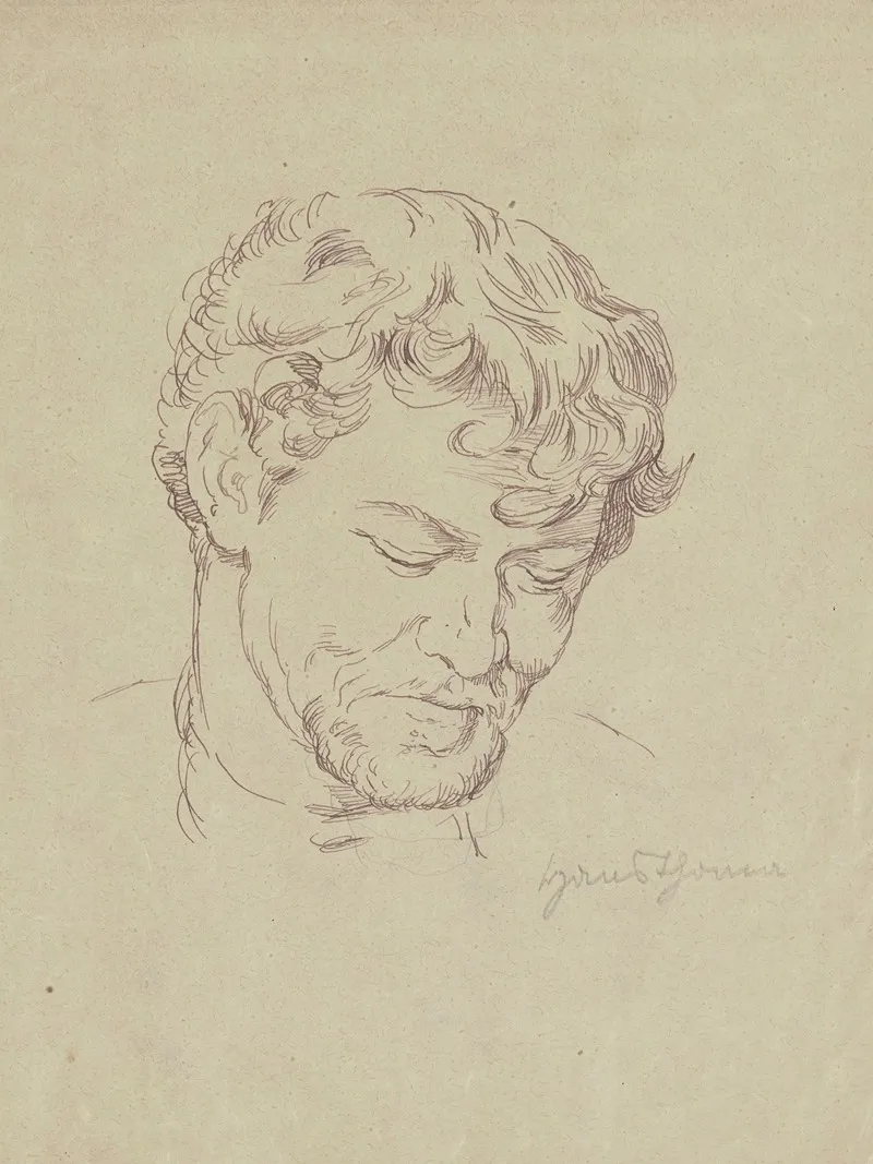 Portrait Study Of A Man With A Beard Wall Art by Hans Thoma - High-Resolution Digital Print