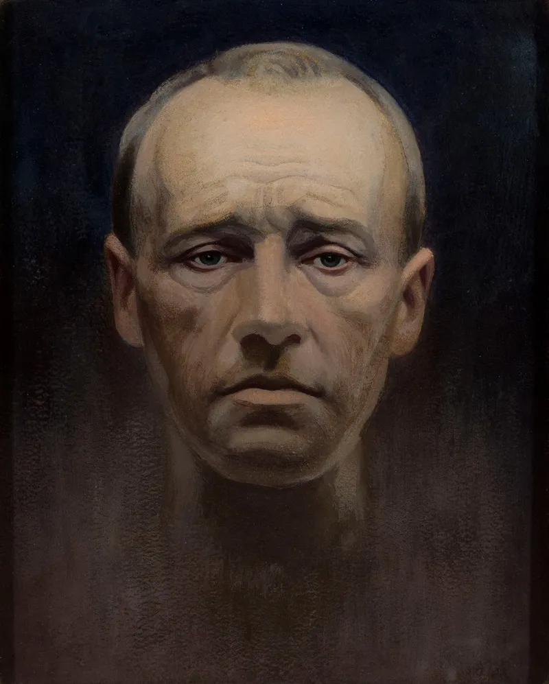 Portrait Study Self Portrait Wall Art by Henryk Grombecki - High-Resolution Digital Print