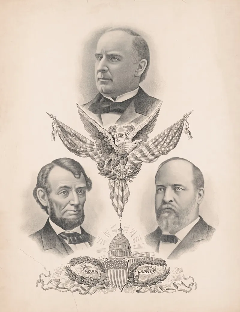 Portraits Of Mckinley Lincoln And Garfield Wall Art by Weber Publishing Co. - High-Resolution Digital Print