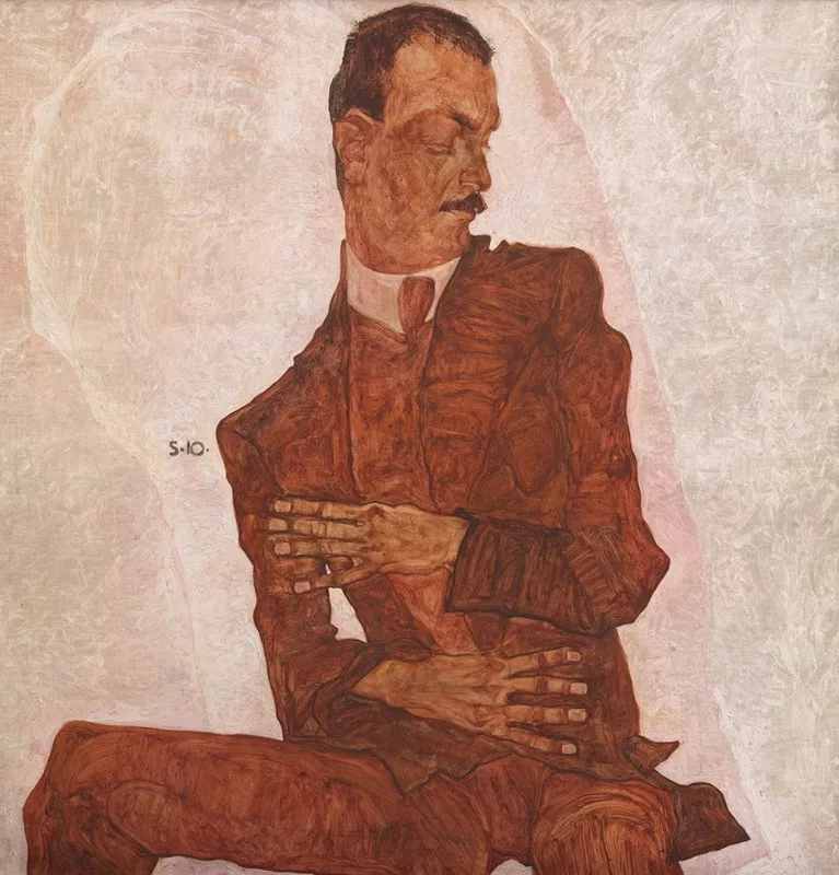 Portrat Arthur Roessler Wall Art by Egon Schiele - High-Resolution Digital Print
