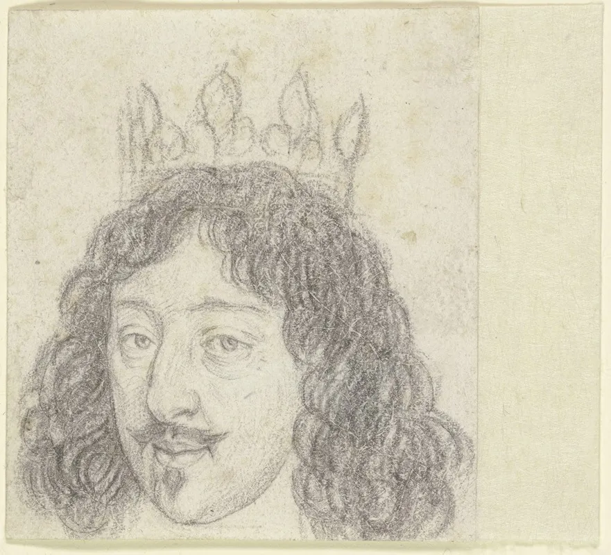 Portrat Des Gaston Dorleans Mit Krone