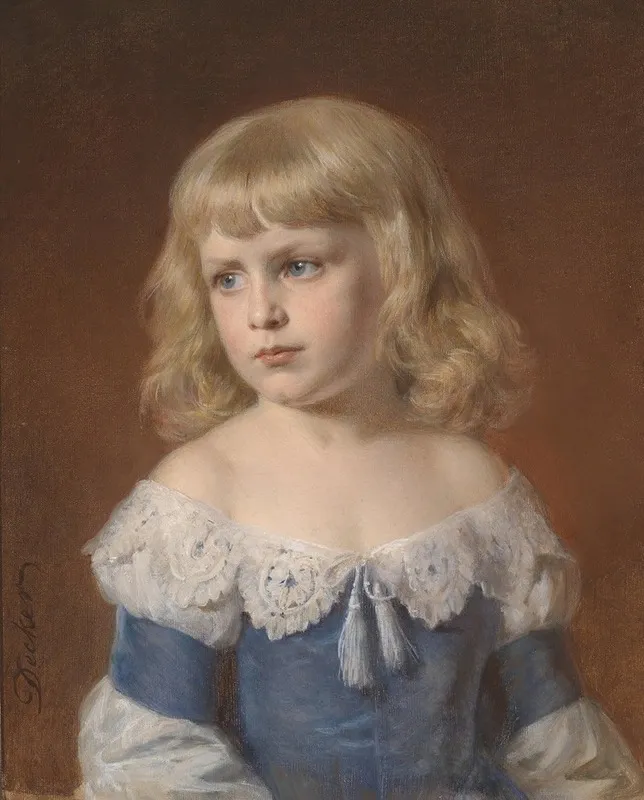 Portrat Eines Blonden Madchens