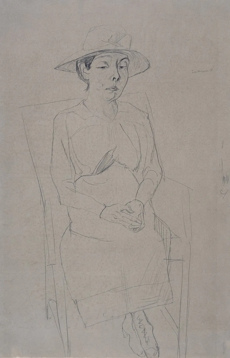 Portrat Frau Swarzenski Sitzfigur Wall Art by Max Beckmann - High-Resolution Digital Print
