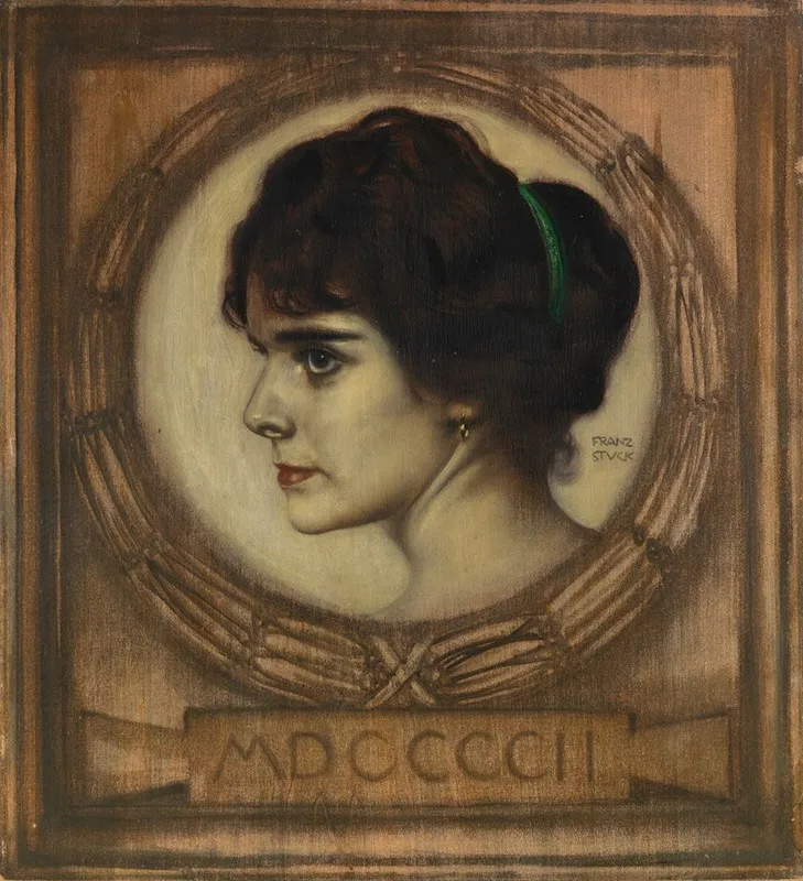 Portrat Gemma Bierbaum Wall Art by Franz von Stuck - High-Resolution Digital Print