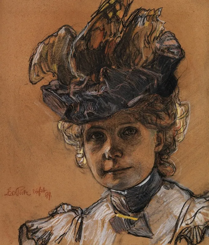 Portrat Gertraud Luberich Wall Art by Leo Putz - High-Resolution Digital Print