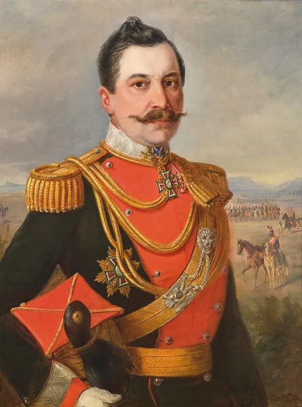 Portrat Karl Reichsfreiherr Von Simbschen Wall Art by Carl Martin Ebersberg - High-Resolution Digital Print