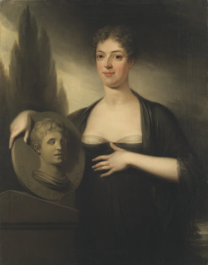 Portratt Av Christina Maria Von Hermanson 1768 1810 Wall Art by Carl Frederik von Breda - High-Resolution Digital Print
