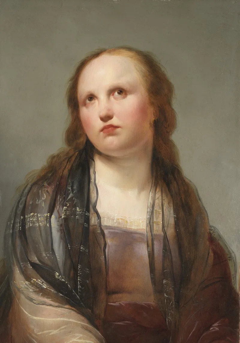 Portratt Av En Ung Kvinna Wall Art by Pieter Fransz. de Grebber - High-Resolution Digital Print