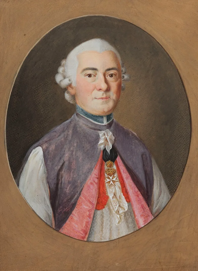Portret Duchownego Biskupa Wall Art by Johann Baptist Drechsler - High-Resolution Digital Print