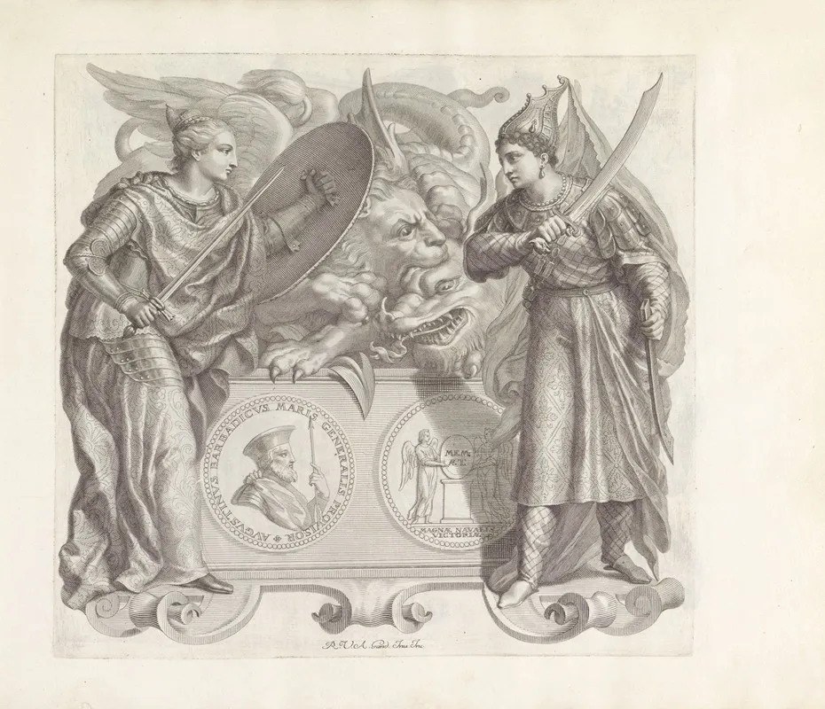 Portret Van Agostino Barbarigo En De Personificaties Van Venetie En Het Ottomaanse Rijk Wall Art by Robert van Audenaerde - High-Resolution Digital Print