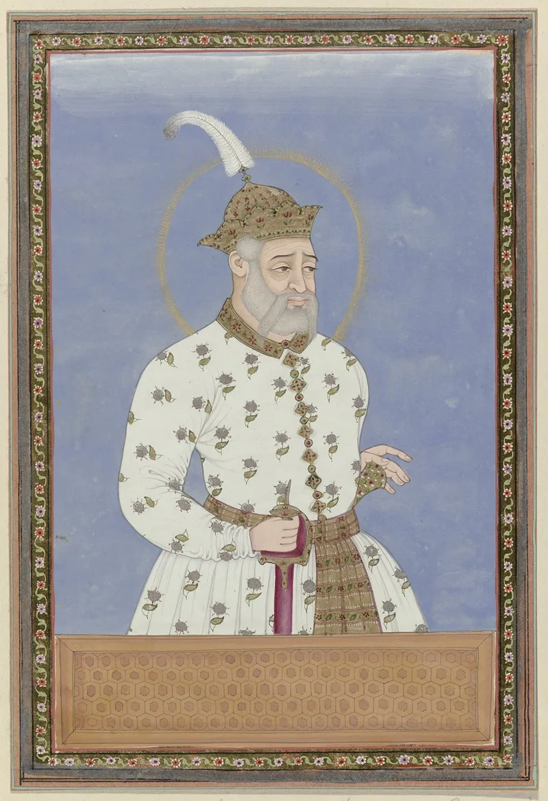 Portret Van Bara Malik Hij Is Eerst Vizier Geweest Van De Sultan Die Over De Stad Bidar