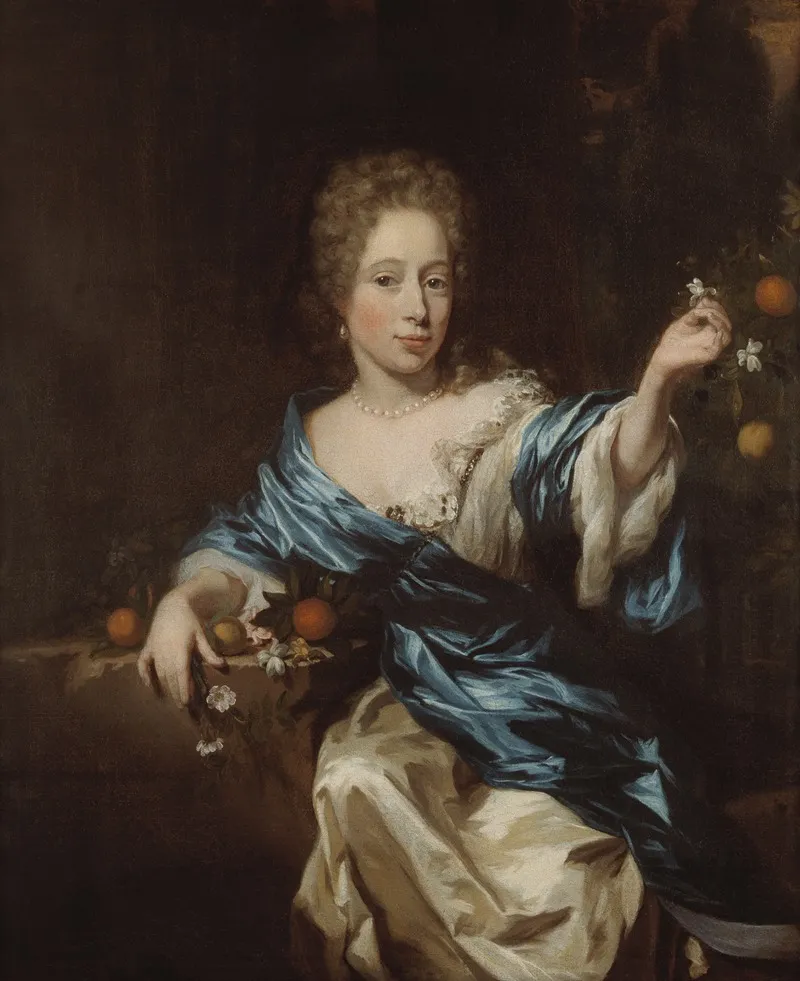 Portret Van Dame Bij Een Fontein Wall Art by Nicolaes Maes - High-Resolution Digital Print