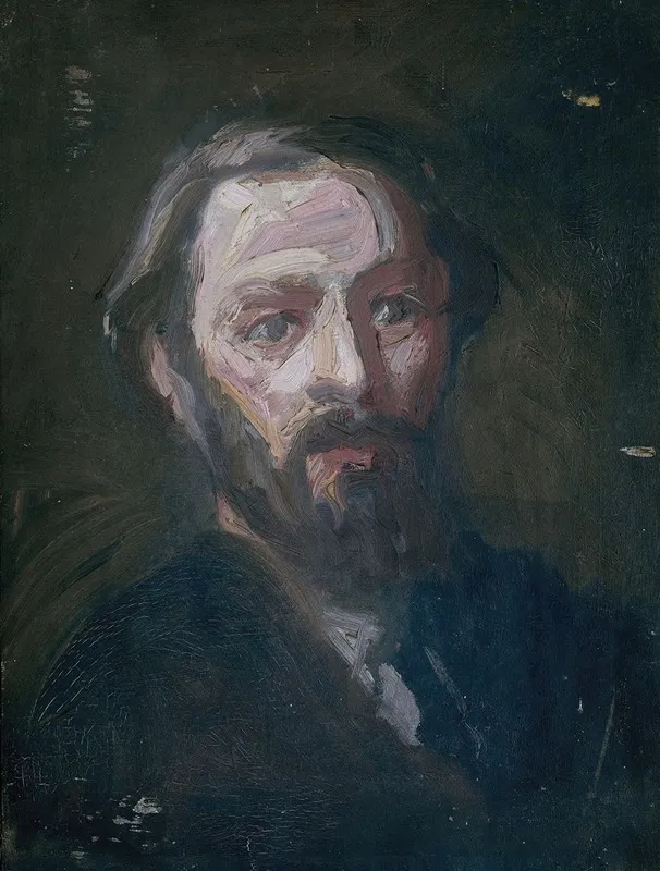 Portret Van De Beeldhouwer Pier Pander 1864 1919 Wall Art by Thomas Cool - High-Resolution Digital Print