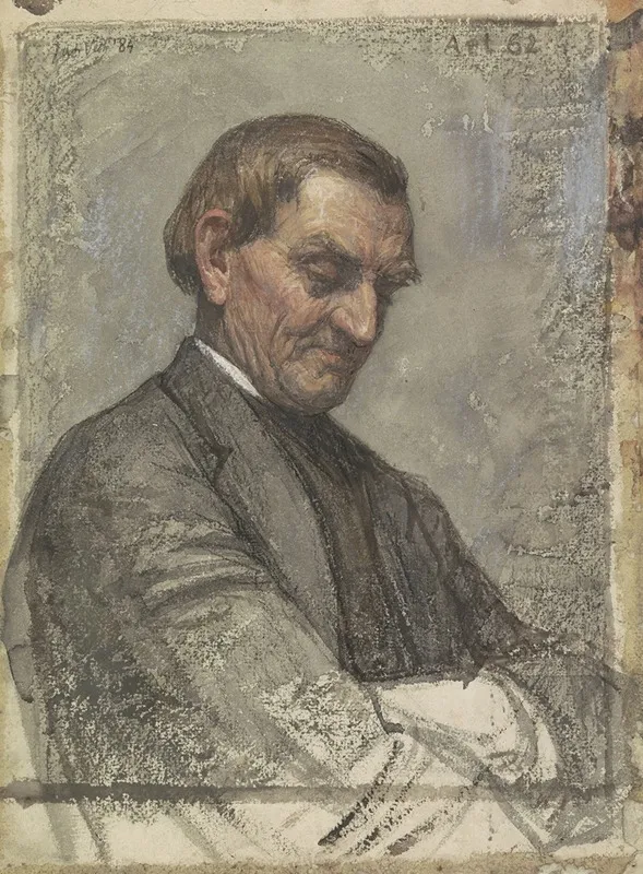 Portret Van Een Man Met Neergeslagen Blik