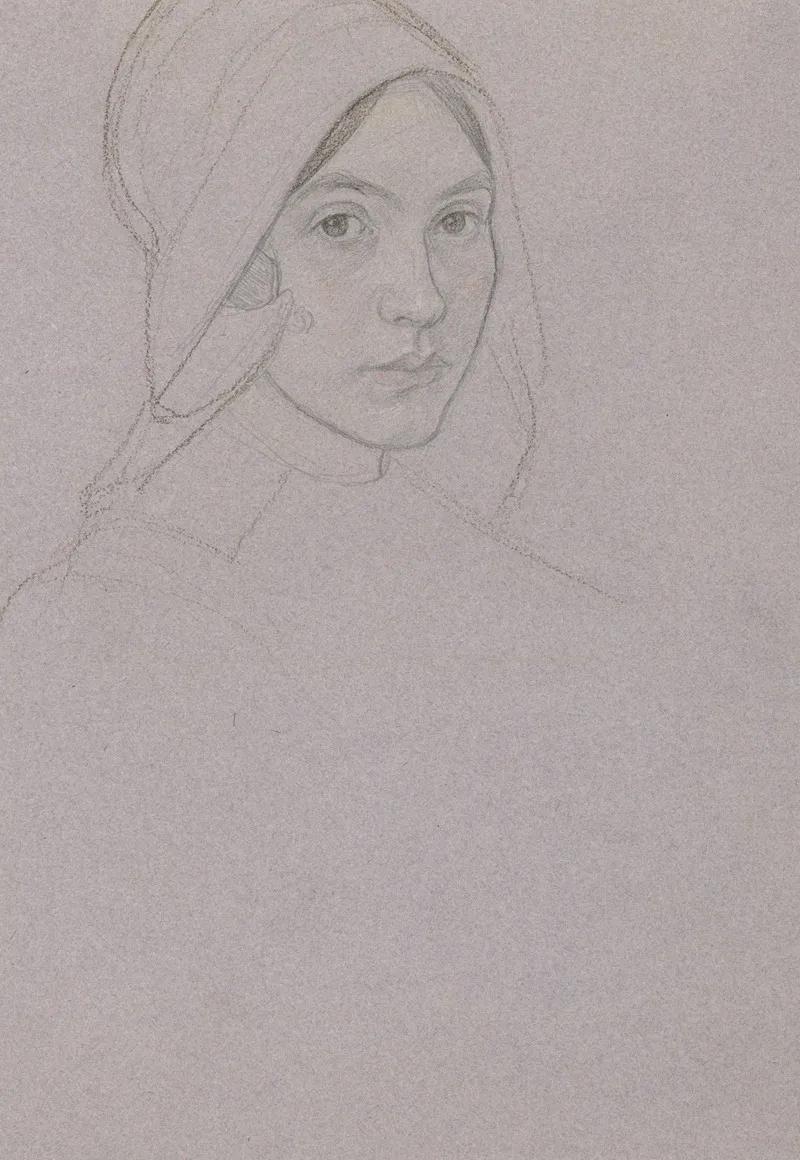 Portret Van Een Meisje Met Kap