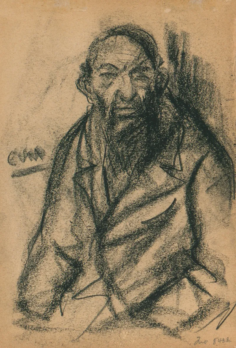 Portret Van Een Oude Man Met Baard