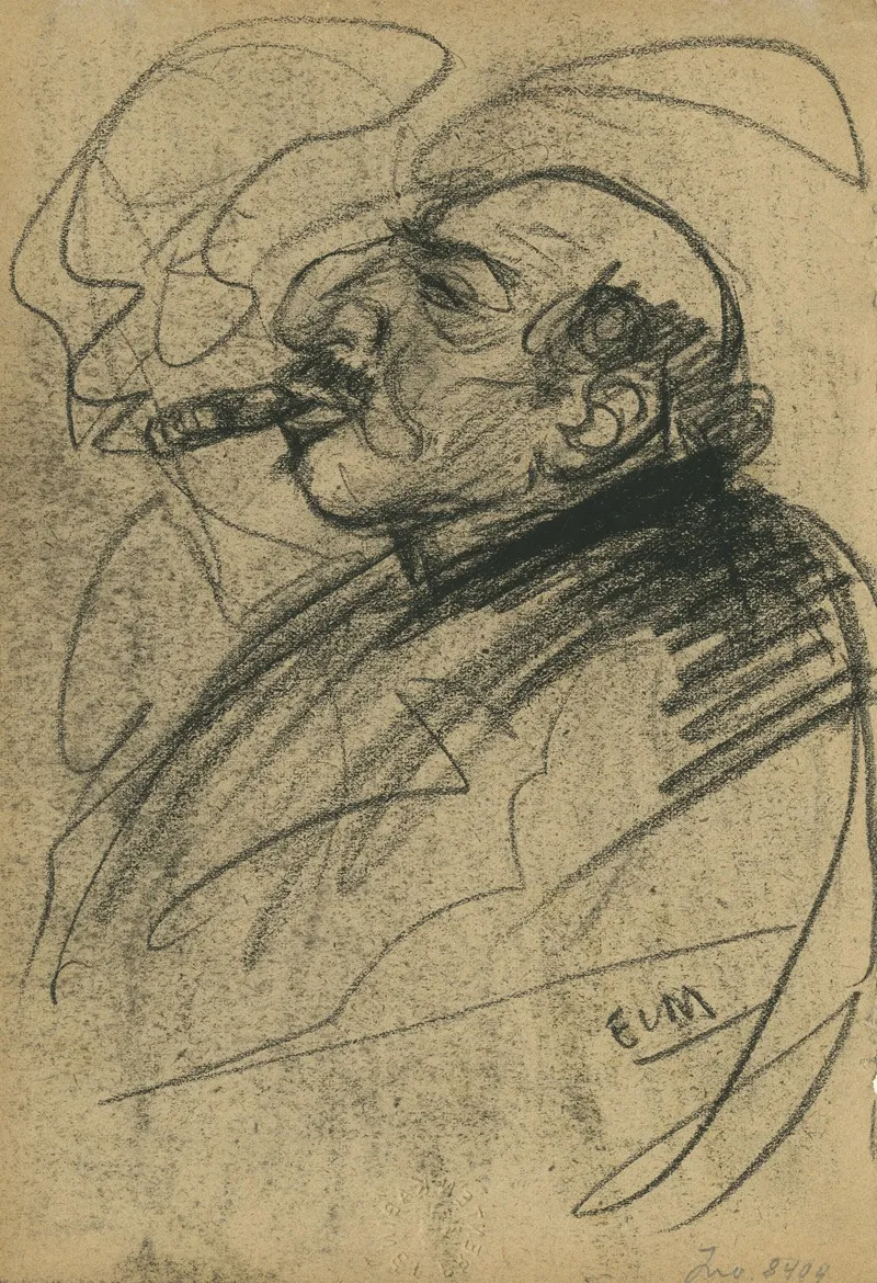 Portret Van Een Rokende Man