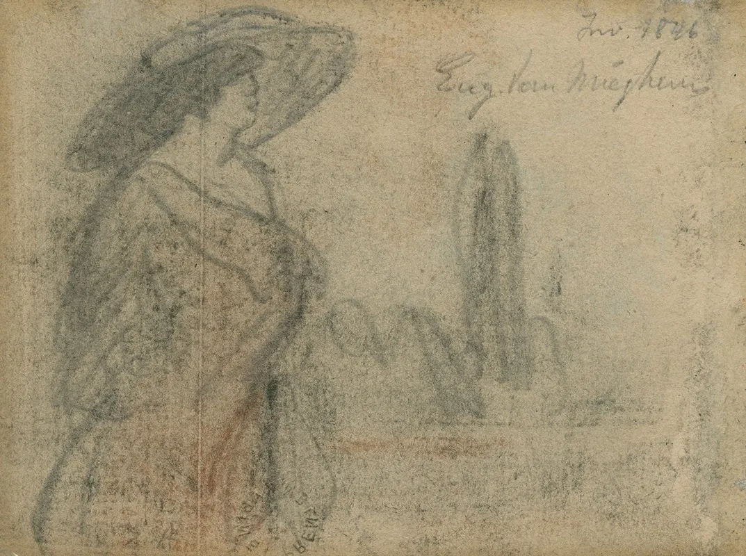 Portret Van Een Staande Vrouw