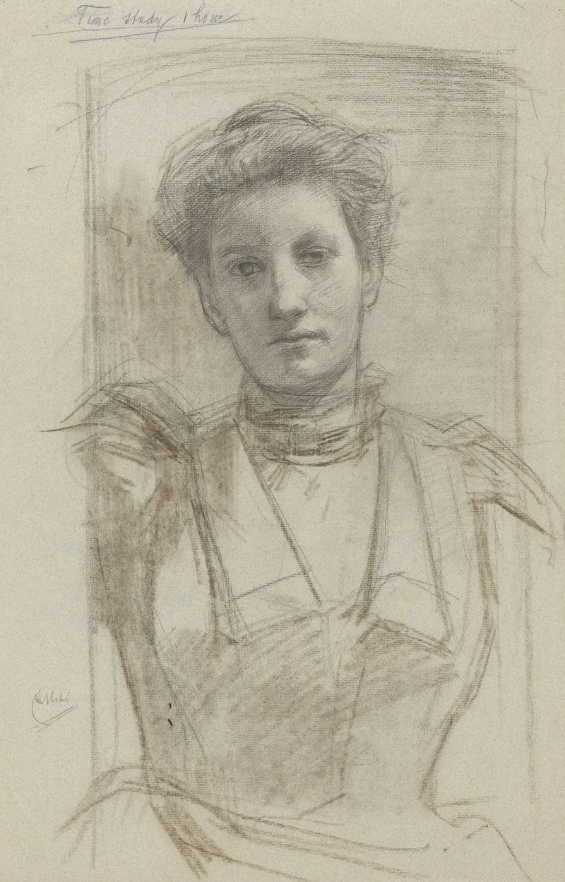 Portret Van Een Vrouw Ten Halven Lijve