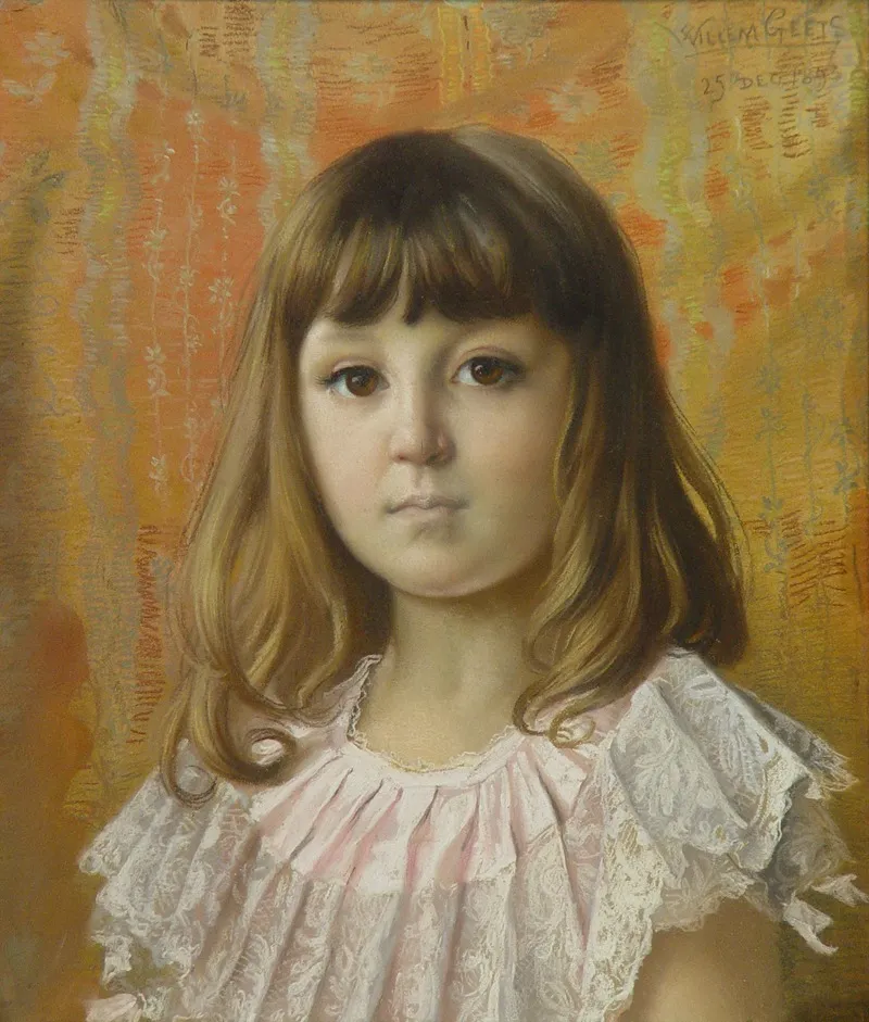 Portret Van Elza Buschmann Van Rijswijck Wall Art by Willem Geets - High-Resolution Digital Print