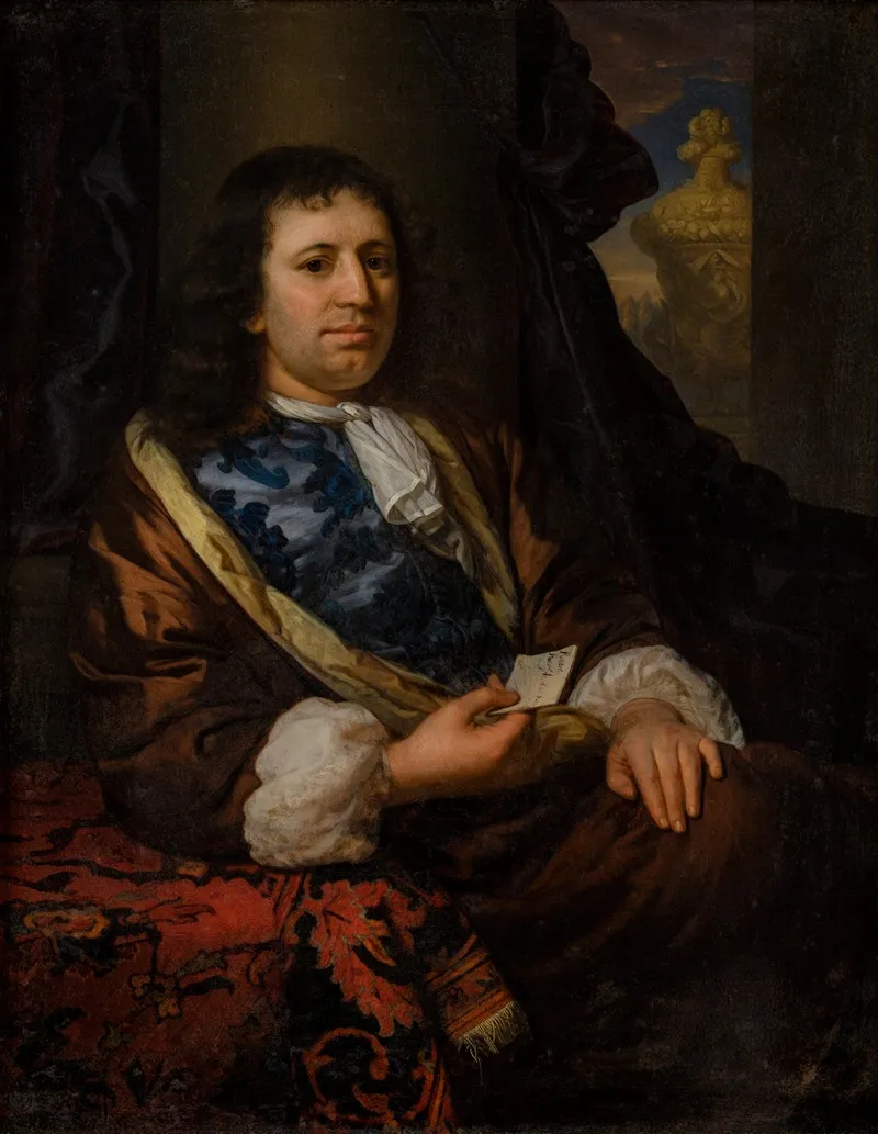 Portret Van Johan De Bruin 1678 1746 Wall Art by Godfried Schalcken - High-Resolution Digital Print