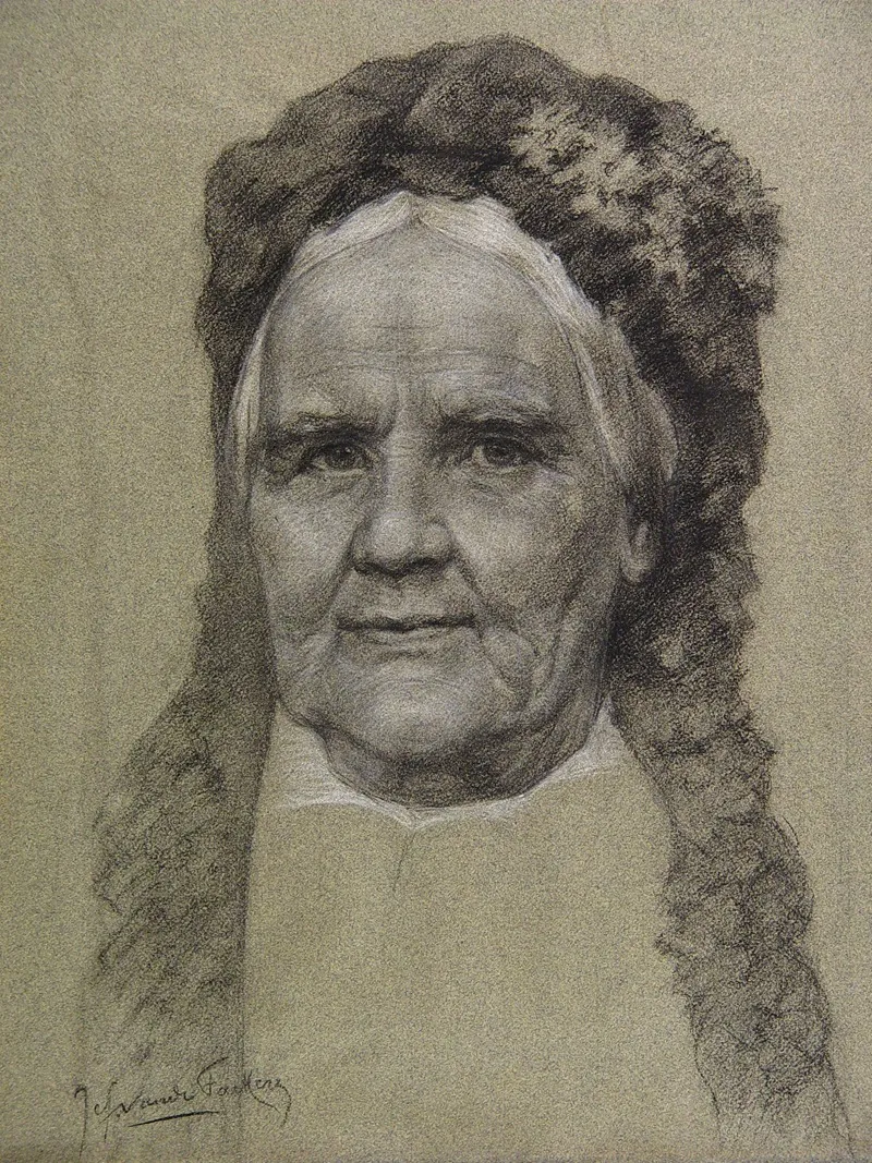 Portret Van Johanna Desideria Courtmans Berchmans Wall Art by Jef Van de Fackere - High-Resolution Digital Print