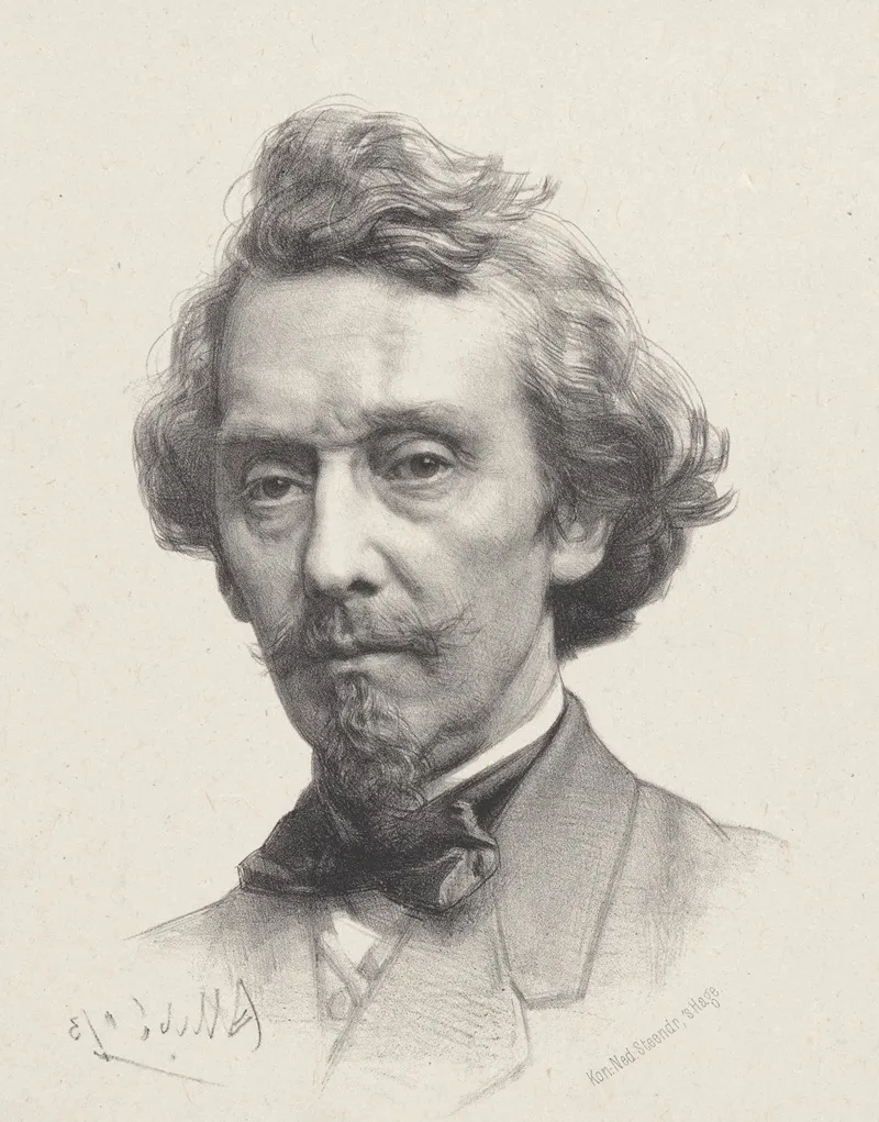 Portret Van Kunstenaar Petrus Franciscus Greive