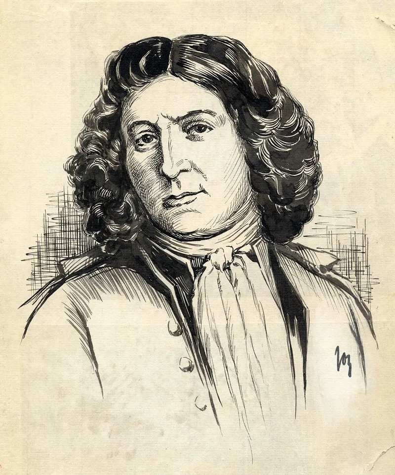 Portret Van Michiel De Swaen Wall Art by Jos De Swerts - High-Resolution Digital Print