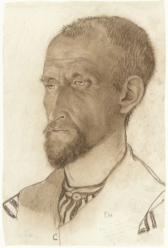 Portret Van Petrus Koninks Naar Links Wall Art by Richard Nicolaüs Roland Holst - High-Resolution Digital Print