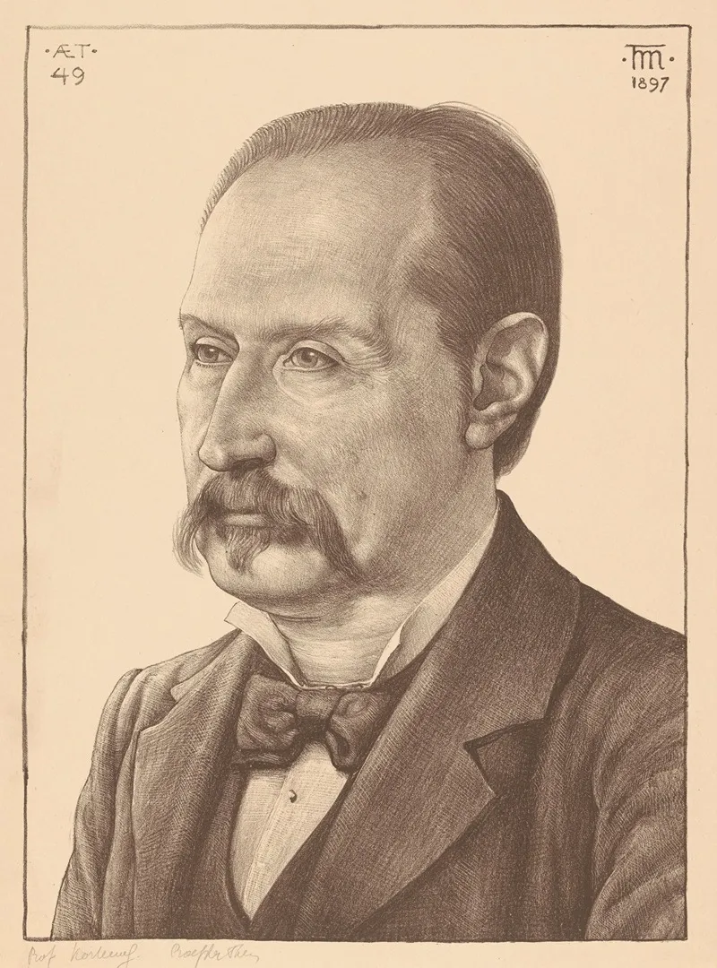 Portret Van Prof Diederik Johannes Korteweg Wall Art by Theo Molkenboer - High-Resolution Digital Print