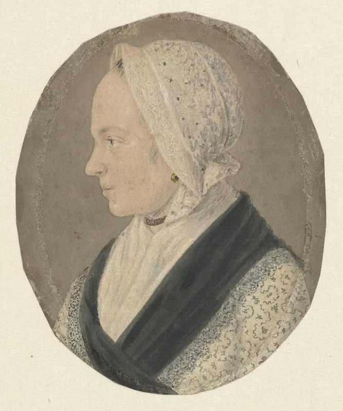 Portret Van Willemijntje Van Den Bos Wall Art by Cornelis van Noorde - High-Resolution Digital Print