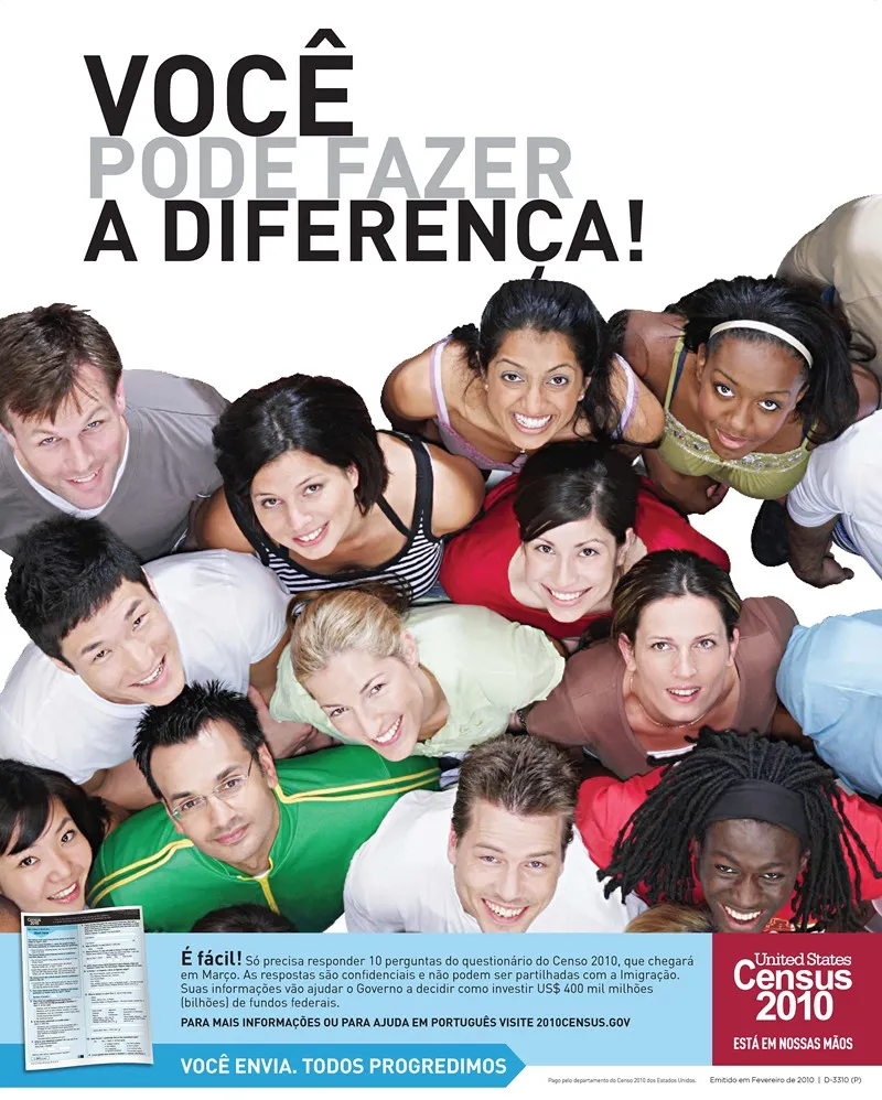Portuguese Action Poster by Bureau of the Census - High-Resolution Digital Print