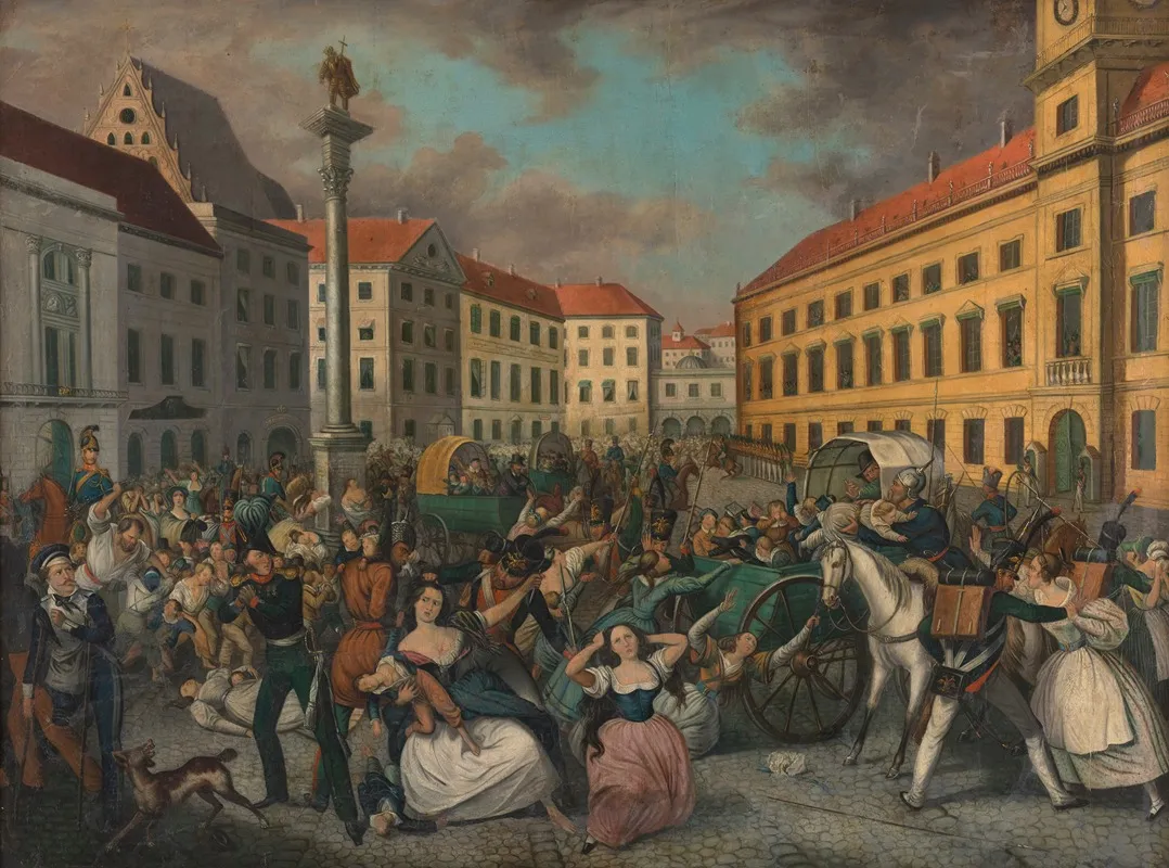 Porywanie Dzieci Polskich W Warszawie Przez Moskali W 1831 R Wall Art by Piotr Michalczewski - High-Resolution Digital Print