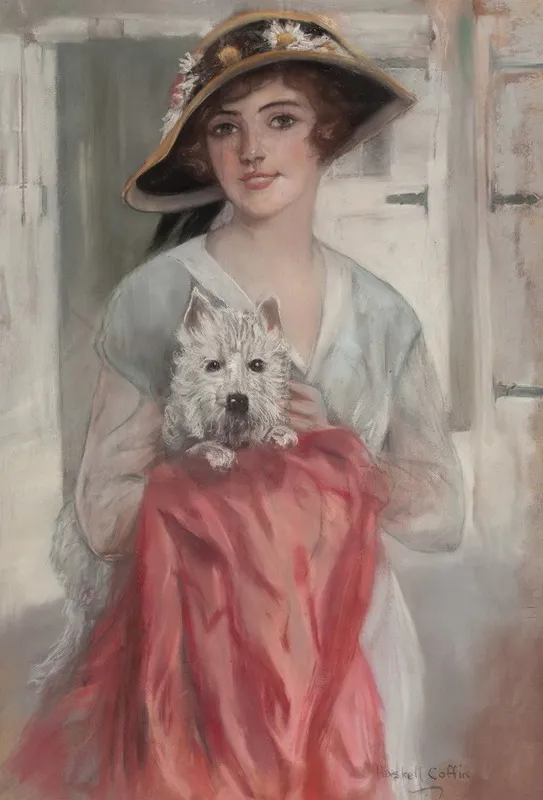 Posing With Her Terrier
