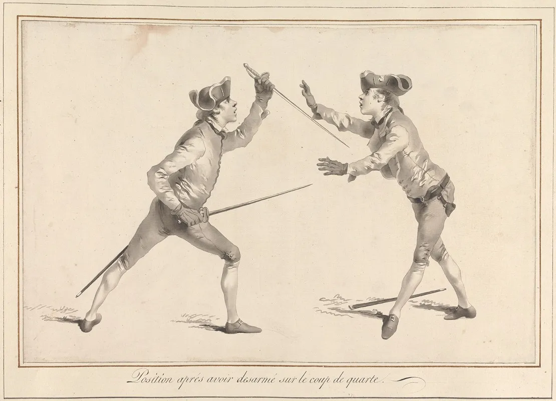 Position Apres Avoir Desarme Sur Le Coup De Quarte Wall Art by James Gwin - High-Resolution Digital Print