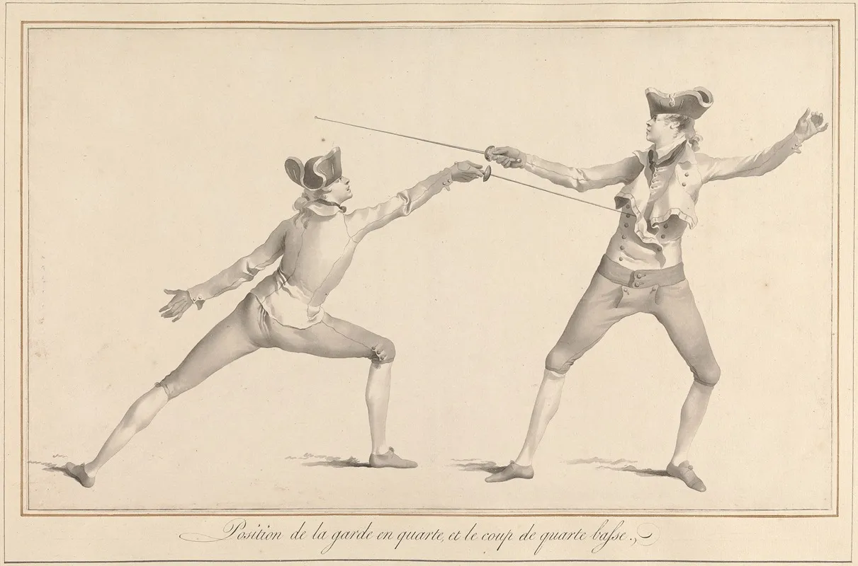 Position De La Garde En Quarte Et Le Coup De Quarte Basse Wall Art by James Gwin - High-Resolution Digital Print