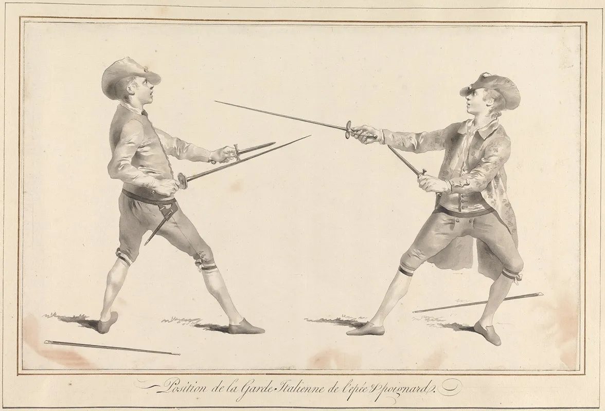 Position De La Garde Italienne De Lepee Poignard Wall Art by James Gwin - High-Resolution Digital Print