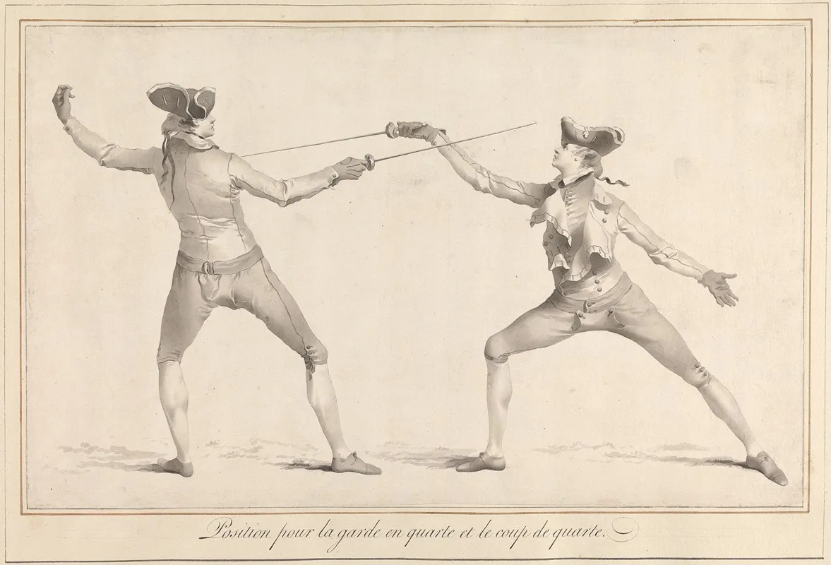 Position Pour La Garde En Quarte Et Le Coup De Quarte Wall Art by James Gwin - High-Resolution Digital Print