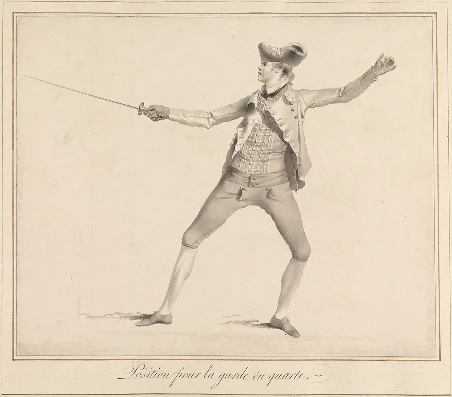 Position Pour La Garde En Quarte Wall Art by James Gwin - High-Resolution Digital Print