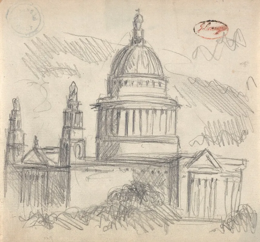 Possibly Saint Pauls London Wall Art by George Romney - High-Resolution Digital Print